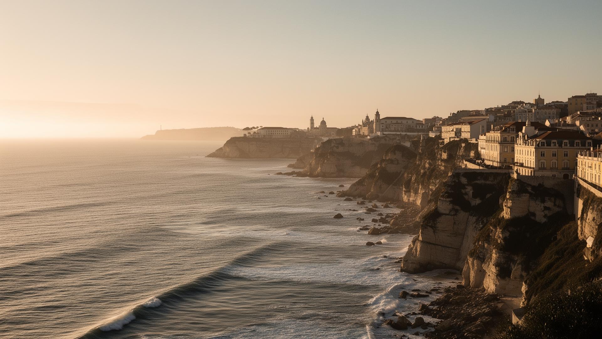 Vista de Lisboa ao pôr do sol — Portugal